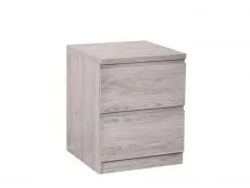 Julian Bowen Julian Bowen Jupiter Grey Oak 2 Drawer Bedside Cabinet