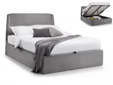 Julian Bowen Julian Bowen Frida Grey Velvet Ottoman Bed Frame