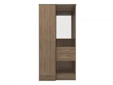 Seconique Seconique Nevada Rustic Oak 1 Door 2 Drawer Wardrobe