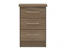 Seconique Seconique Nevada Rustic Oak 3 Drawer Bedside Table