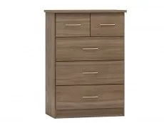 Seconique Seconique Nevada Rustic Oak 3+2 Drawer Chest of Drawers