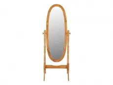 Seconique Contessa Antique Pine Wooden Cheval Mirror