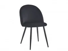 Seconique Seconique Marlow Black Velvet Set of 4 Dining Chairs