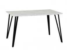 Seconique Seconique Marlow 130cm White Marble Effect Dining Table