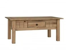 Seconique Seconique Panama Waxed Pine 1 Drawer Coffee Table