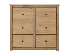 Seconique Seconique Panama Waxed Pine 3+3 Drawer Chest of Drawers