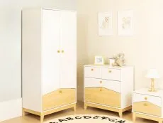 Seconique Seconique Cody White and Pine 5 Piece Bedroom Furniture Package