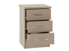 Seconique Seconique Nevada Oyster Gloss and Oak 4 Piece Bedroom Furniture Package