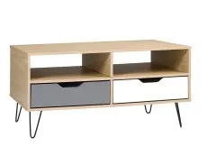 Seconique Seconique Bergen Grey and Oak 2 Drawer Coffee Table