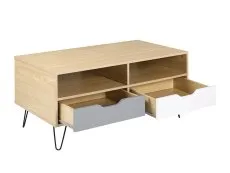 Seconique Seconique Bergen Grey and Oak 2 Drawer Coffee Table