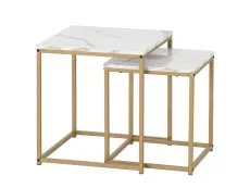 Seconique Seconique Dallas Marble Effect Nest of Tables