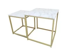 Seconique Seconique Dallas Marble Effect Nest of Tables