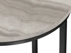 Seconique Seconique Dallas Marble Effect and Black Lamp Table