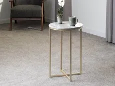 Seconique Seconique Dallas Marble Effect Lamp Table