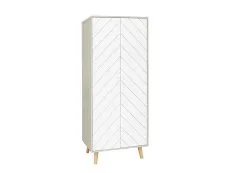 Seconique Seconique Dixie Grey and White 2 Door Wardrobe