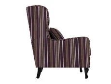 Seconique Seconique Sherborne Burgundy Stripe Fabric Arm Chair & Footstool