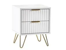 Julian Bowen Julian Bowen Murano Matte White 2 Drawer Bedside Table