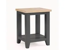 Julian Bowen Julian Bowen Bordeaux Grey and Oak Wooden Lamp Table (Assembled)