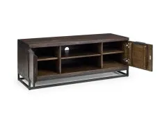 Julian Bowen Brooklyn Dark Oak Wooden 2 Door TV Cabinet