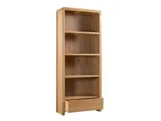 Julian Bowen Julian Bowen Curve Oak 1 Drawer Bookcase (Assembled)