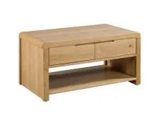 Julian Bowen Julian Bowen Curve Oak 1 Drawer Coffee Table (Assembled)