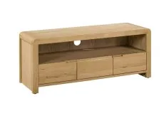 Julian Bowen Julian Bowen Curve Oak 3 Drawer TV Cabinet (Assembled)