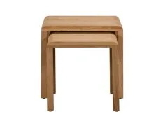 Julian Bowen Curve Oak Nest of Tables (Assembled)