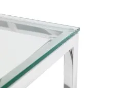 Julian Bowen Julian Bowen Miami Glass and Chrome Console Table