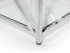 Julian Bowen Julian Bowen Miami Glass and Chrome Lamp Table