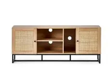 Julian Bowen Julian Bowen Padstow Rattan and Oak 2 Door TV Cabinet