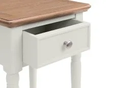 Julian Bowen Julian Bowen Provence Grey and Oak 1 Drawer Lamp Table (Assembled)