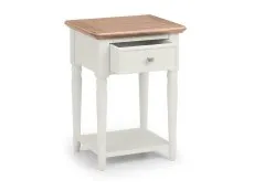 Julian Bowen Provence Grey and Oak 1 Drawer Lamp Table (Assembled)