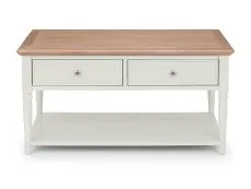 Julian Bowen Julian Bowen Provence Grey and Oak 2 Drawer Coffee Table (Assembled)