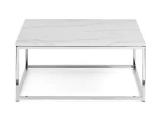 Julian Bowen Scala Marble Effect and Chrome Coffee Table