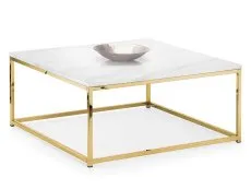 Julian Bowen Scala Marble Effect and Gold Coffee Table