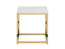 Julian Bowen Julian Bowen Scala Marble Effect and Gold Lamp Table