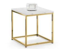 Julian Bowen Scala Marble Effect and Gold Lamp Table