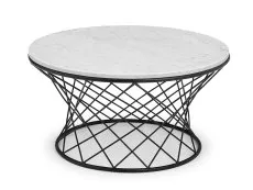 Julian Bowen Julian Bowen Trevi Marble and Black Coffee Table