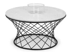 Julian Bowen Julian Bowen Trevi Marble and Black Coffee Table