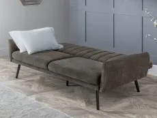 Julian Bowen Julian Bowen Afina Grey Velvet Sofa Bed