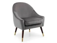 Julian Bowen Julian Bowen Elliot Grey Velvet Arm Chair