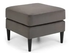 Julian Bowen Julian Bowen Hayward Grey Velvet Footstool