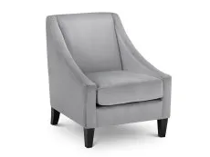 Julian Bowen Maison Grey Velvet Accent Chair