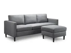 Julian Bowen Julian Bowen Marant Grey Linen Corner Sofa