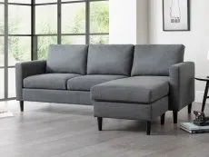 Julian Bowen Julian Bowen Marant Grey Linen Corner Sofa