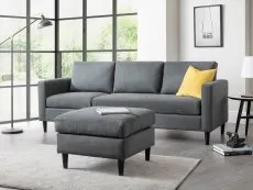 Julian Bowen Marant Grey Linen Corner Sofa