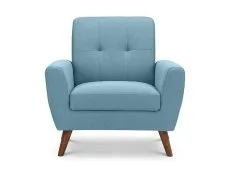 Julian Bowen Julian Bowen Monza Blue Linen Arm Chair