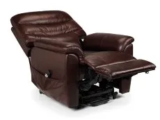 Julian Bowen Pullman Single Motor Brown Faux Leather Riser Recliner Chair