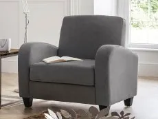 Julian Bowen Julian Bowen Vivo Dusk Grey Chenille Armchair