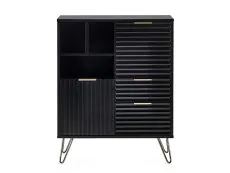 Julian Bowen Julian Bowen Murano Black and Gold 2 Door 2 Drawer Sideboard